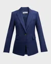 Argent Single-button Seasonless Wool Blazer In Ink
