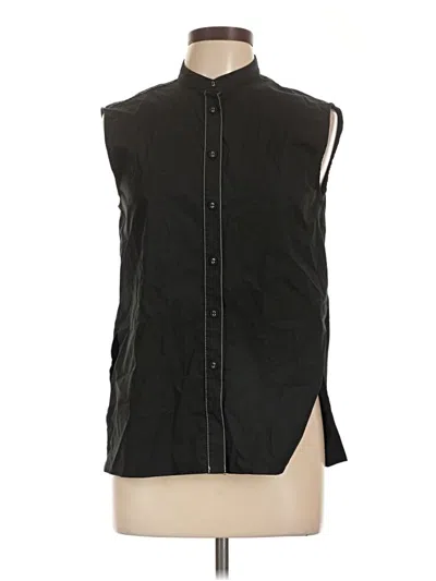 Pre-owned Argent Sleeveless Button Down Shirt In Black