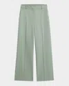 Argent Soho Wide-leg Seasonless Wool Trousers In Burgundy