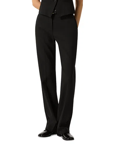 Argent Straight Leg Pants In Black