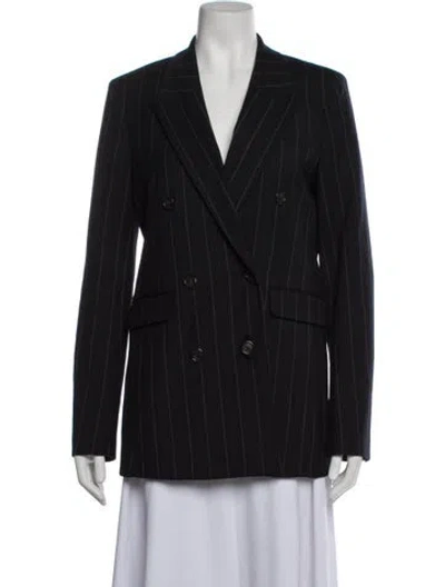 Pre-owned Argent Striped Blazer In Black