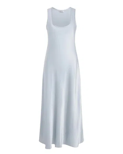 Argent Tank Dress In Silk Charmeuse In Blue