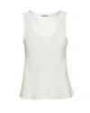 ARGENT TANK IN MATTE-SIDE SILK CHARMEUSE