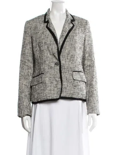 Pre-owned Argent Tweed Pattern Blazer In Black/neutrals