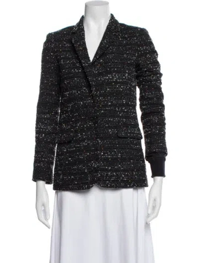 Pre-owned Argent Tweed Pattern Blazer In Blue