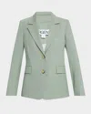 Argent Two-button Seasonless Wool Blazer In Green