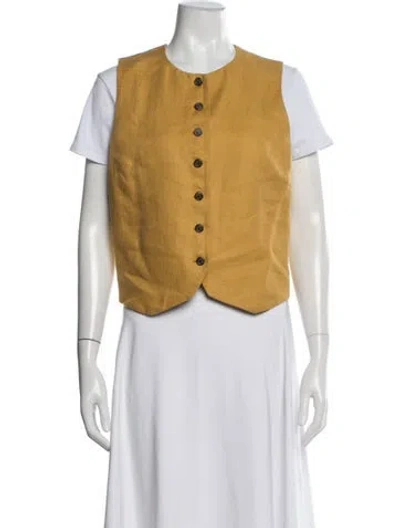 Pre-owned Argent Vest In Yellow
