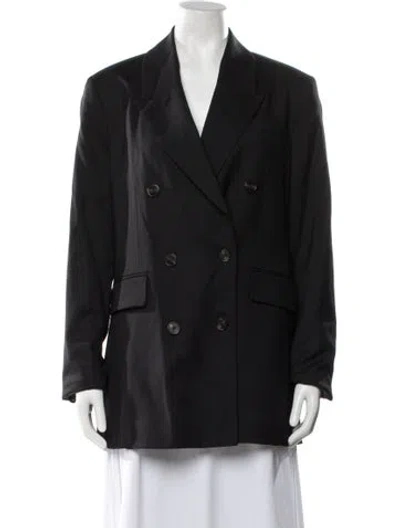 Pre-owned Argent Virgin Wool Blazer In Black