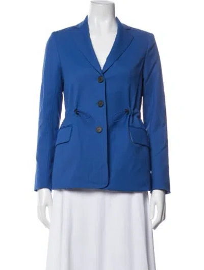 Pre-owned Argent Virgin Wool Blazer In Blue