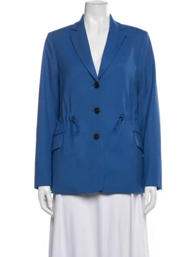 Pre-owned Argent Virgin Wool Blazer In Blue