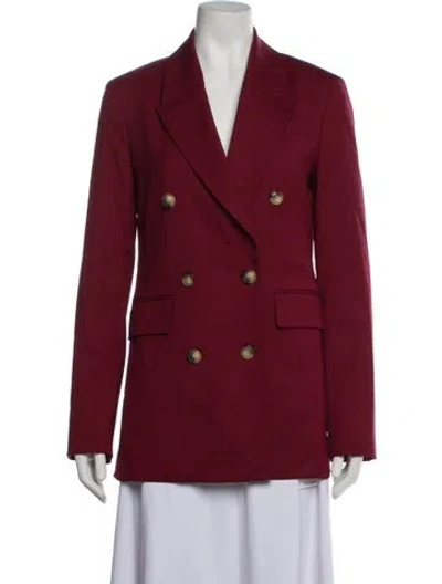 Pre-owned Argent Virgin Wool Blazer In Red