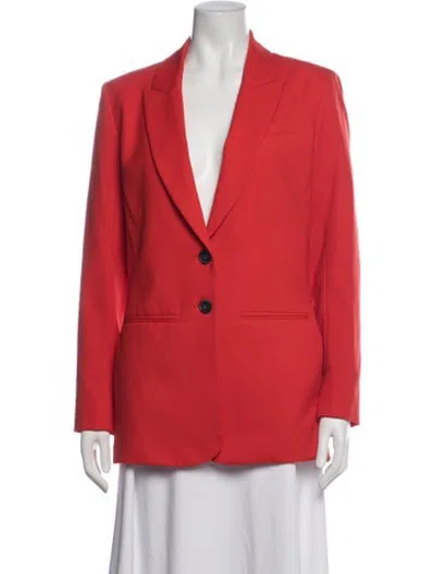 Pre-owned Argent Virgin Wool Blazer In Red