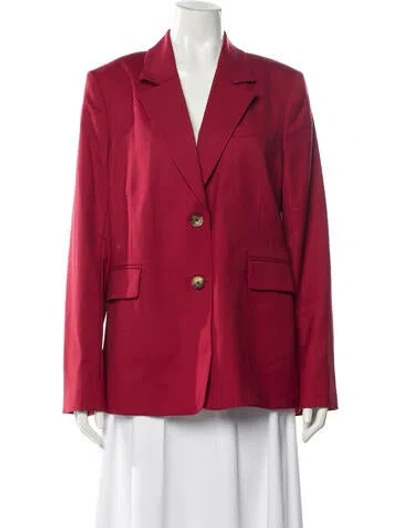 Pre-owned Argent Virgin Wool Blazer W/ Tags In Red