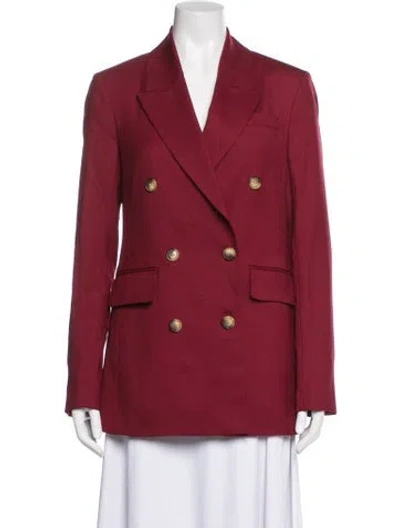 Pre-owned Argent Virgin Wool Blazer W/ Tags In Red