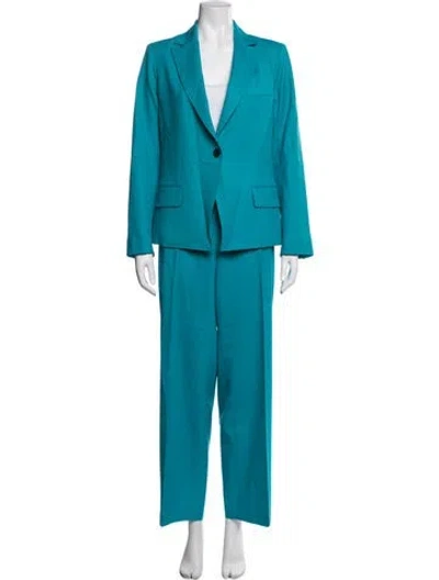 Pre-owned Argent Virgin Wool Pantsuit In Blue