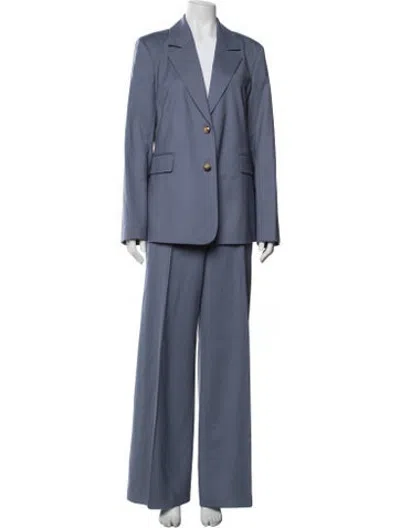 Pre-owned Argent Virgin Wool Pantsuit In Blue