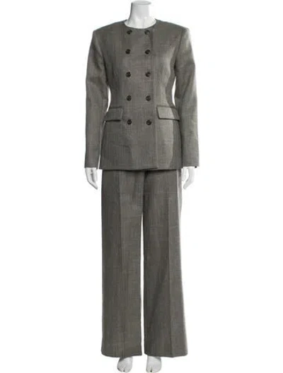Pre-owned Argent Virgin Wool Set W/ Tags In Brown