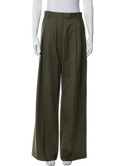 Pre-owned Argent Wide Leg Pants In Green