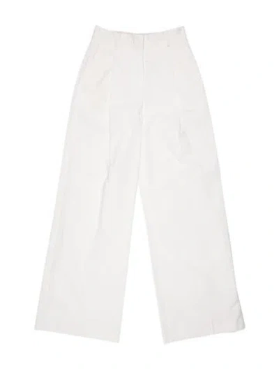Pre-owned Argent Wide Leg Pants In White