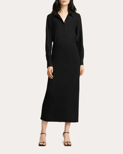 Argent Women's Jersey Knit Slim Midi Skirt In Black