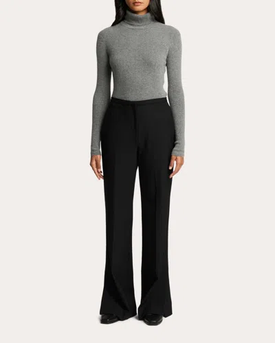 Argent Women's Prince Heavy Wool Twill Creased Trousers In Black