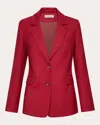 Argent Two-button Seasonless Wool Blazer In Red