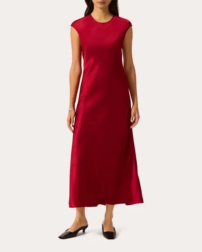 Argent Women's Silk Charmeuse Bias-cut Slip Dress In Red