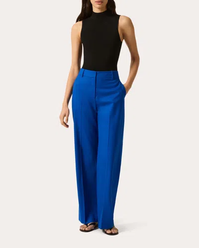 Argent Women's Soho Seasonless Wool Creased Trousers In Blue