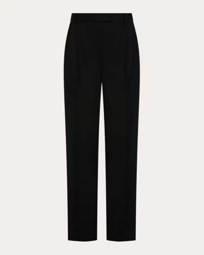 Argent Cropped Kick-flare Seasonless Wool Trousers In Black