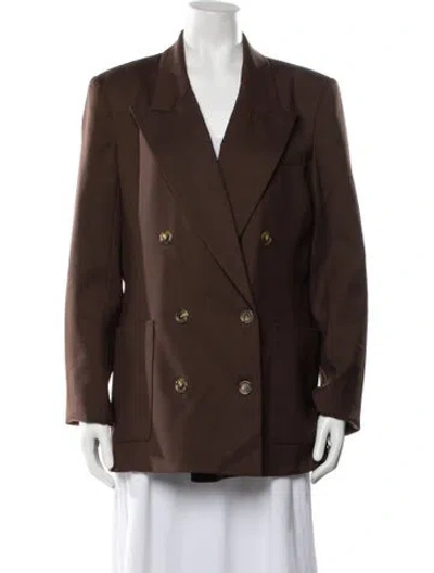 Pre-owned Argent Wool Blazer In Brown