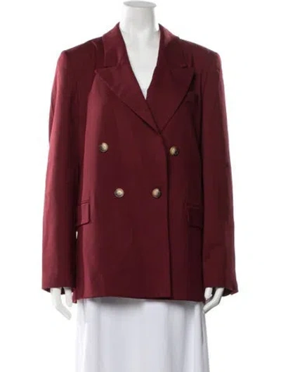 Pre-owned Argent Wool Blazer In Burgundy