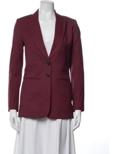 Pre-owned Argent Wool Blazer In Burgundy
