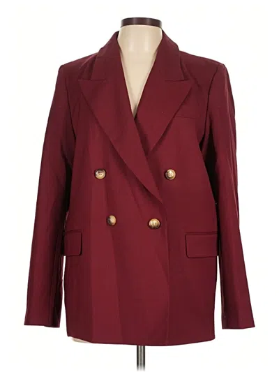 Argent Wool Blazer Jacket In Burgundy