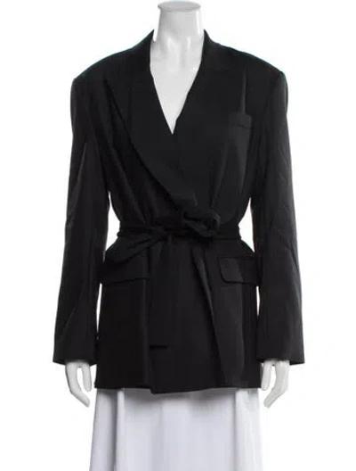 Pre-owned Argent Wool Blazer W/ Tags In Black