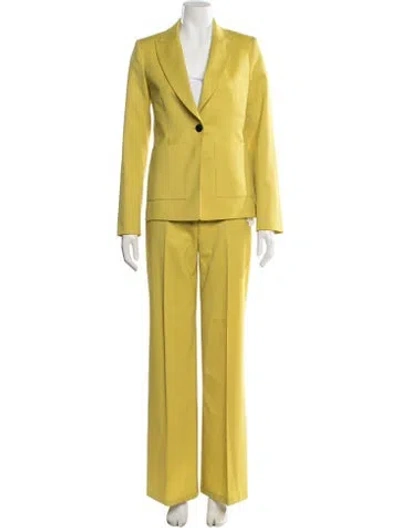 Pre-owned Argent Wool Pant Set In Yellow