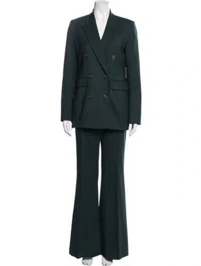 Pre-owned Argent Wool Pantsuit In Green