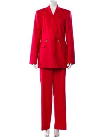 Pre-owned Argent Wool Pantsuit In Red