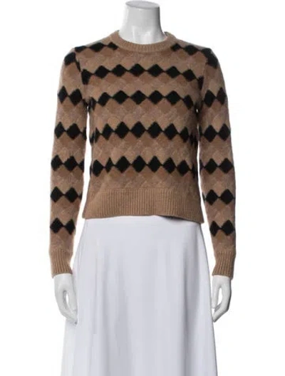 Pre-owned Argent Wool Patterned Sweater In Brown