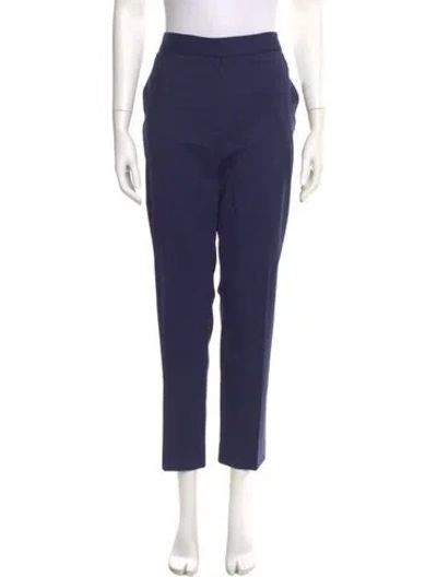 Pre-owned Argent Wool Straight Leg Pants In Blue