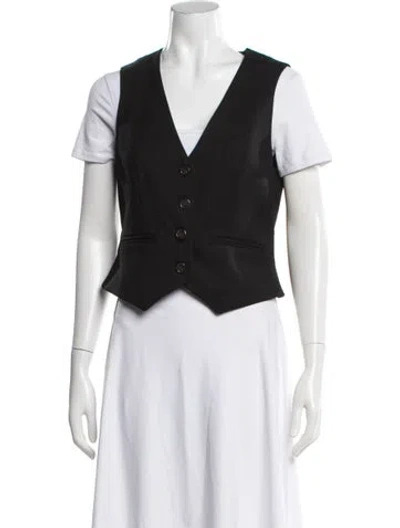 Pre-owned Argent Wool Vest In Black