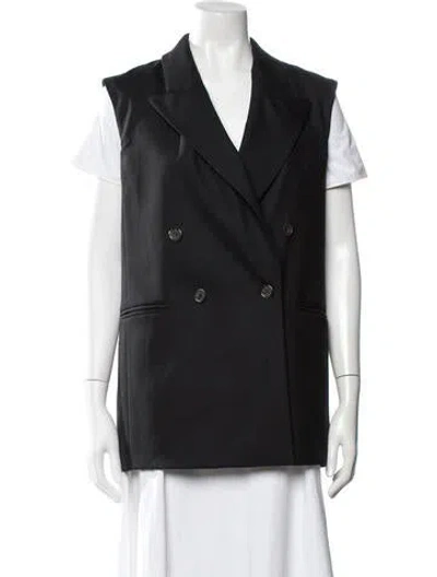 Pre-owned Argent Wool Vest In Black