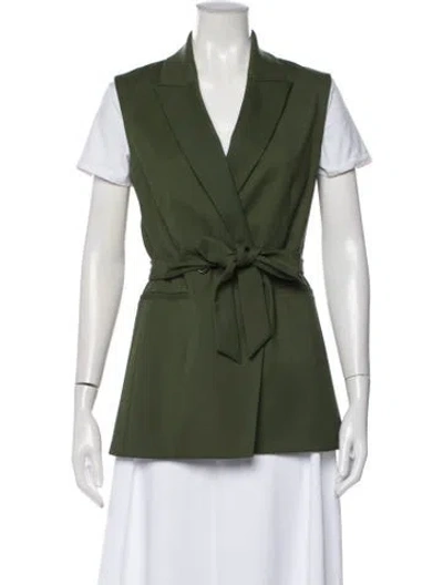 Pre-owned Argent Wool Vest In Green