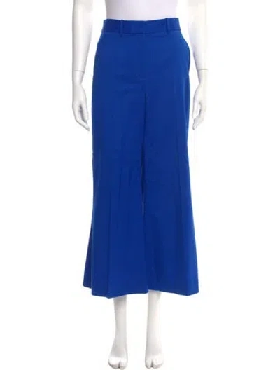 Pre-owned Argent Wool Wide Leg Pants In Blue