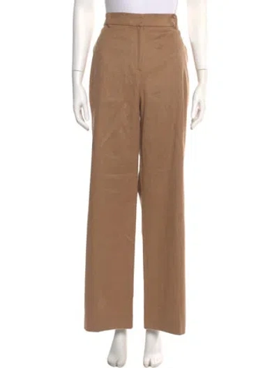 Pre-owned Argent Wool Wide Leg Pants In Brown
