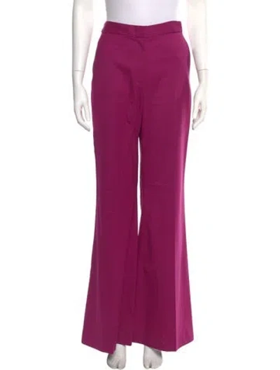 Pre-owned Argent Wool Wide Leg Pants In Purple