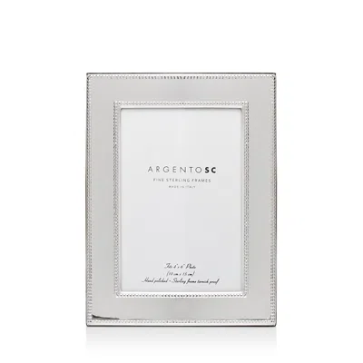 Argento Sc Amira Double-bead Sterling Silver Frame, 4 X 6