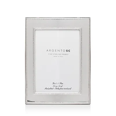 Argento Sc Amira Double-bead Sterling Silver Frame, 5 X 7