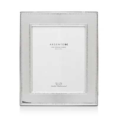 Argento Sc Amira Double-bead Sterling Silver Frame, 8 X 10