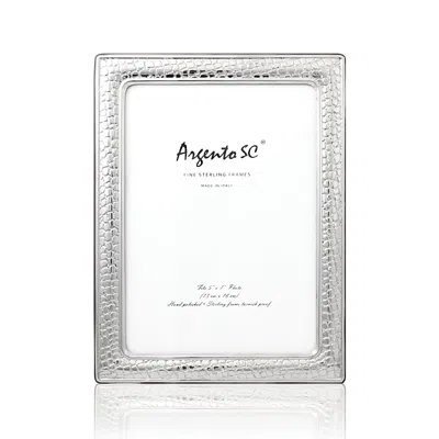 Argento Sc Argento Thin Croc Sterling Silver Frame, 5 X 7