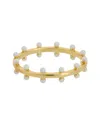 Argento Vivo 14k Plated Bead Ring